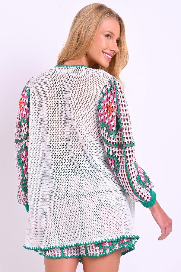 CARDIGAN PONTO CROCHET