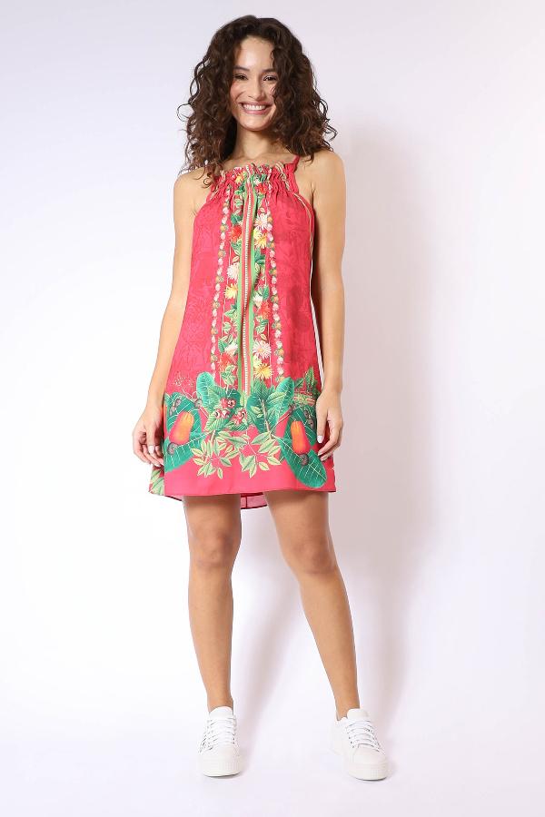 VESTIDO LINHO COM ESTAMPAS