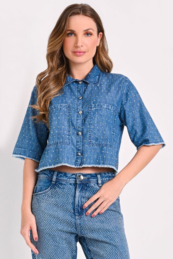 CAMISA CROPPED  SHINE