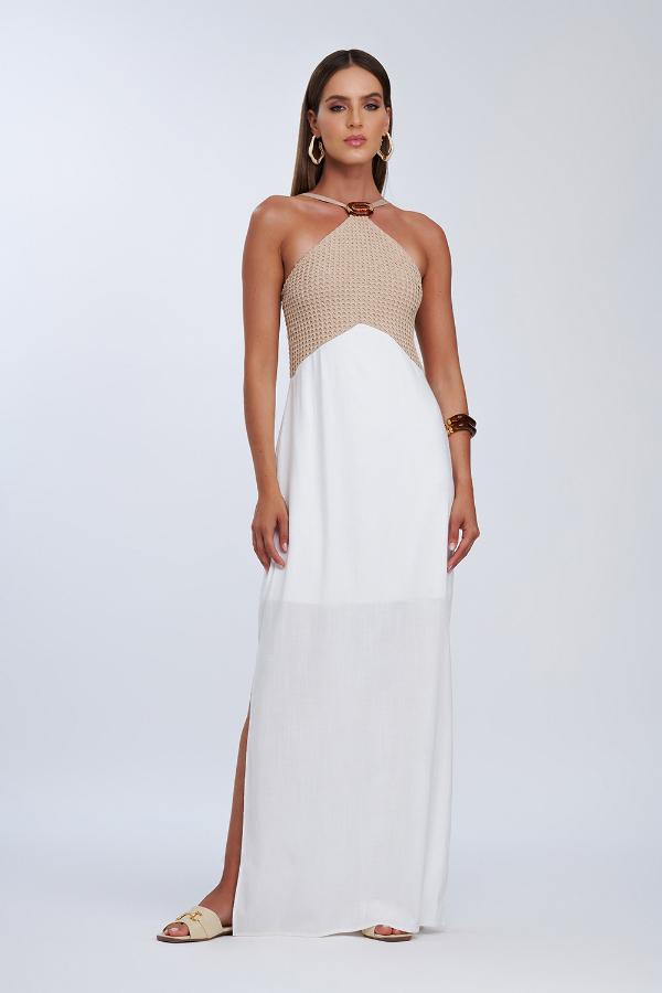 VESTIDO TRICO LONGO FLUIDO