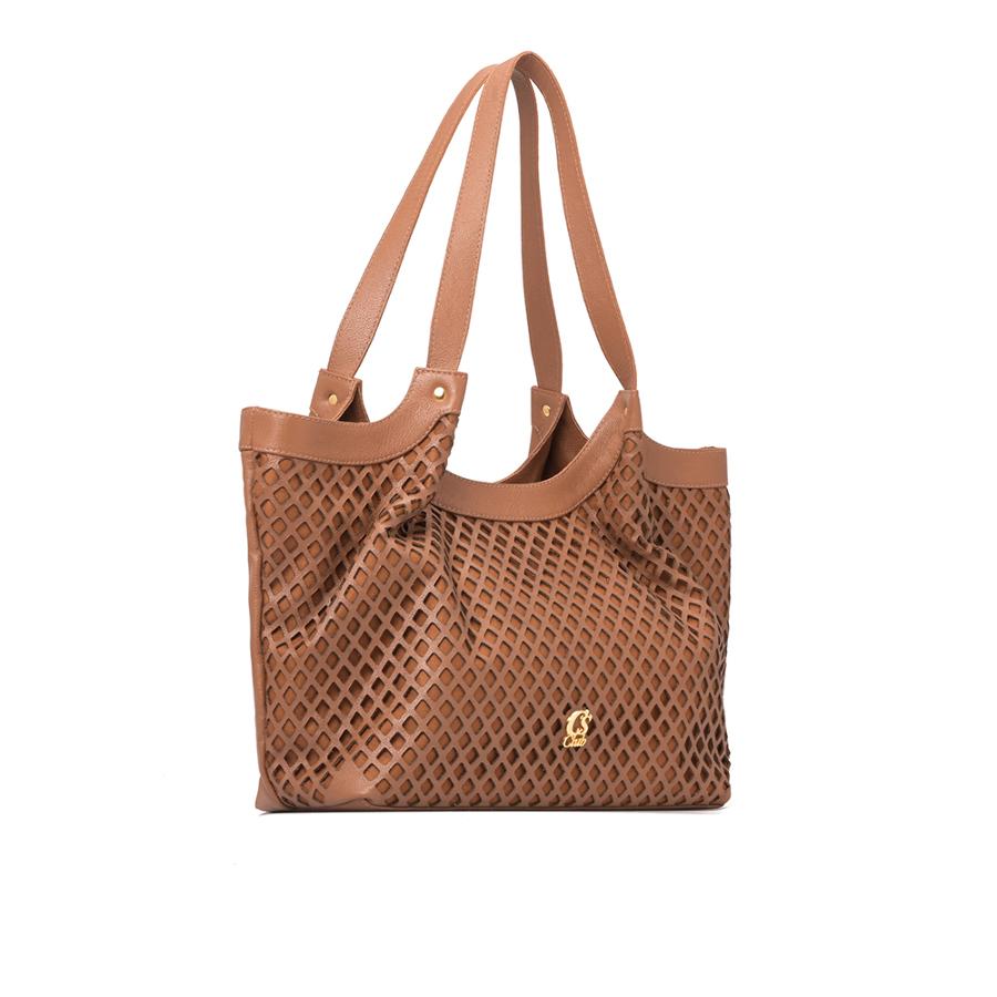 MALA DE OMBRO COM RCORTES A LASER LOSANGO