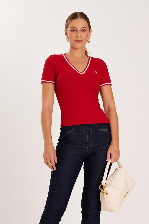 T-SHIRT BABY LOOK PREPPY