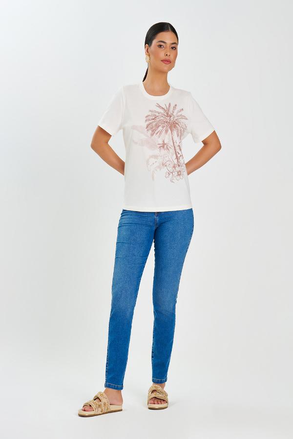 TSHIRT BORDADA COM VIDRILHOS