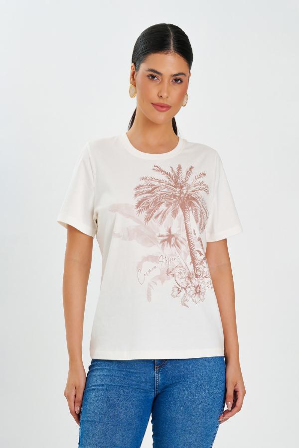 TSHIRT BORDADA COM VIDRILHOS
