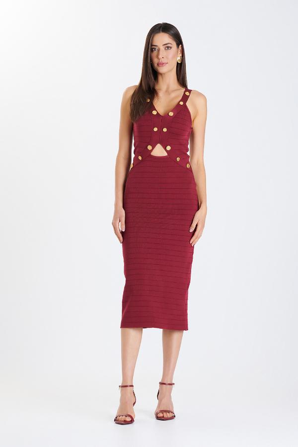 VESTIDO TRICOT DRAPEADO
