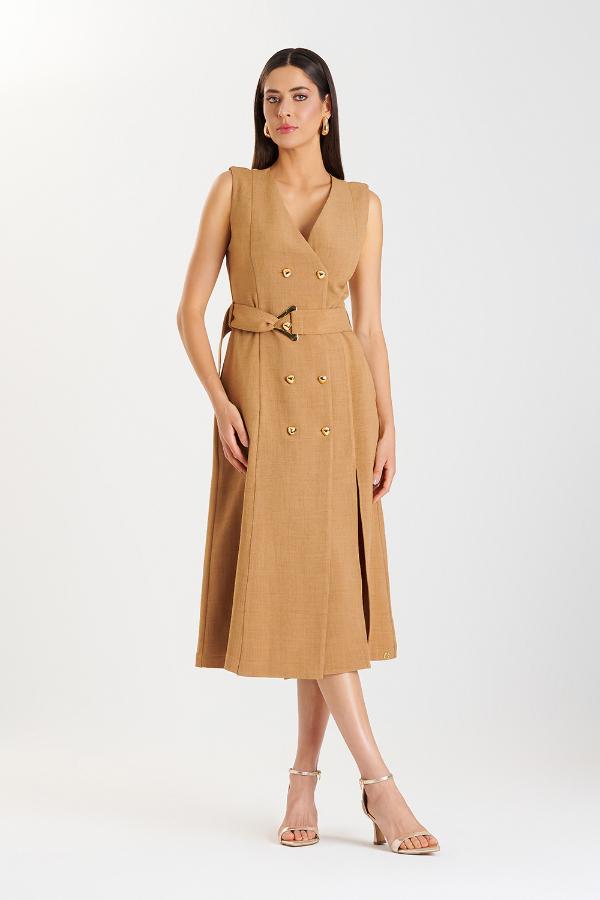 VESTIDO TRANSPASSADO ALFAIATARIA