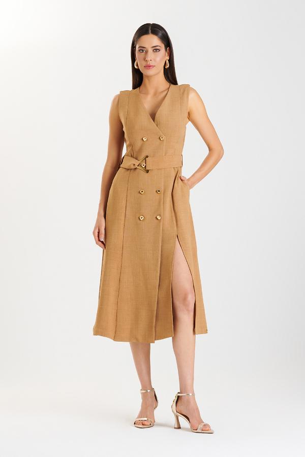 VESTIDO TRANSPASSADO ALFAIATARIA