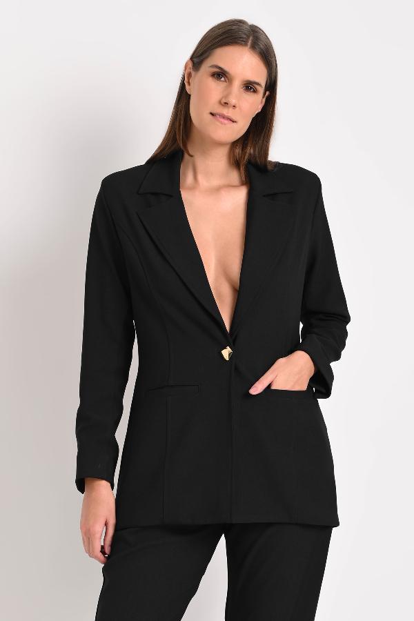 BLAZER PRETO BORDADO