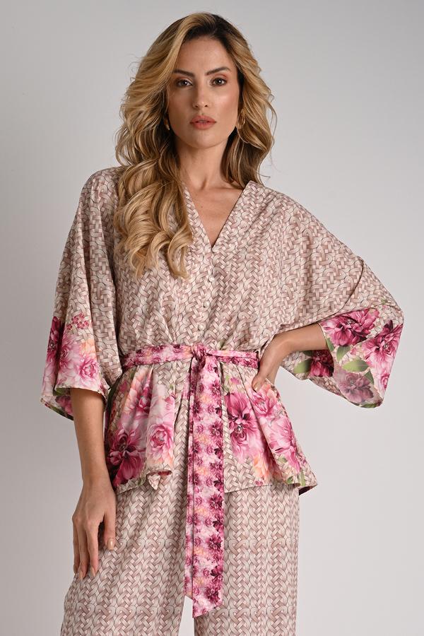BLUSAS FLUIDA COM FAIXA