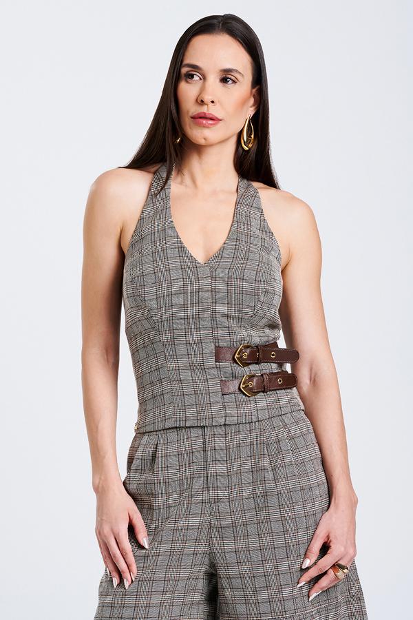 COLETE PADRÃO XADREZ