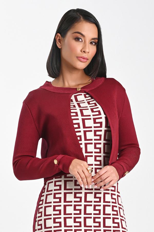 CASACO CROPPED EM TRICOT