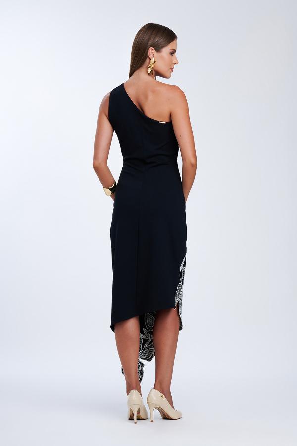 VESTIDO ASSIMETRICO FOLHA SHINE