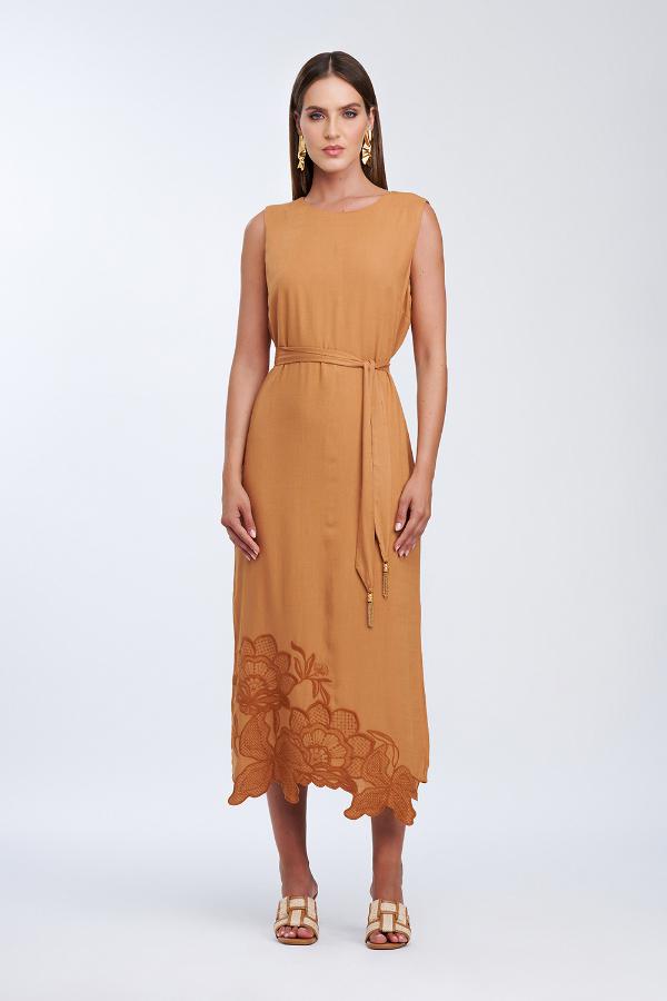 VESTIDO MID COM BORDADO RICHILIEU