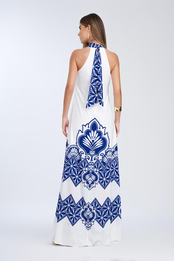 VESTIDO MIDI DECOTE HALTER