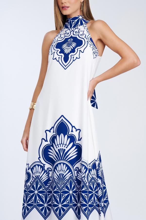 VESTIDO MIDI DECOTE HALTER