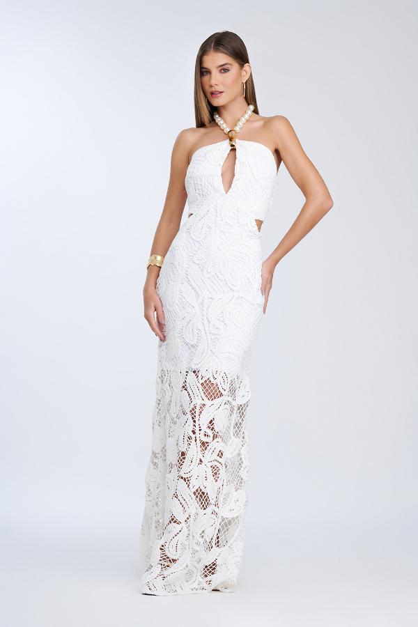 VESTIDO FRENTE UNICA HANDMADE CRISTAL