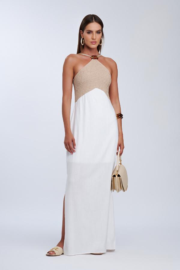 VESTIDO TRICO LONGO FLUIDO