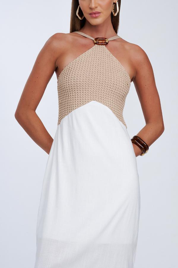 VESTIDO TRICO LONGO FLUIDO