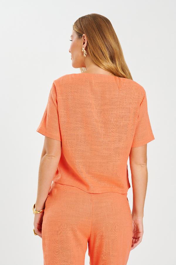 BLUSA LINHO CHAMBRAY