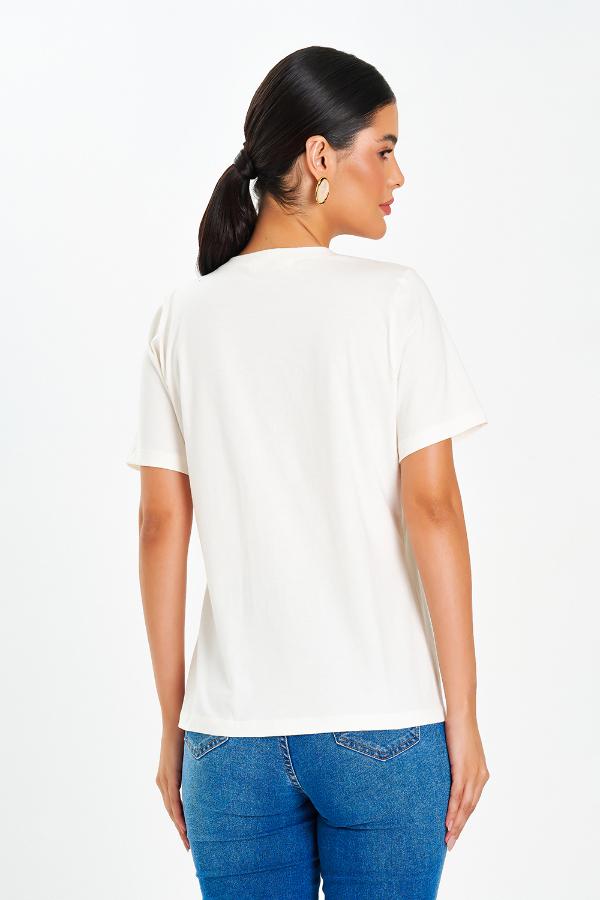 TSHIRT BORDADA COM VIDRILHOS