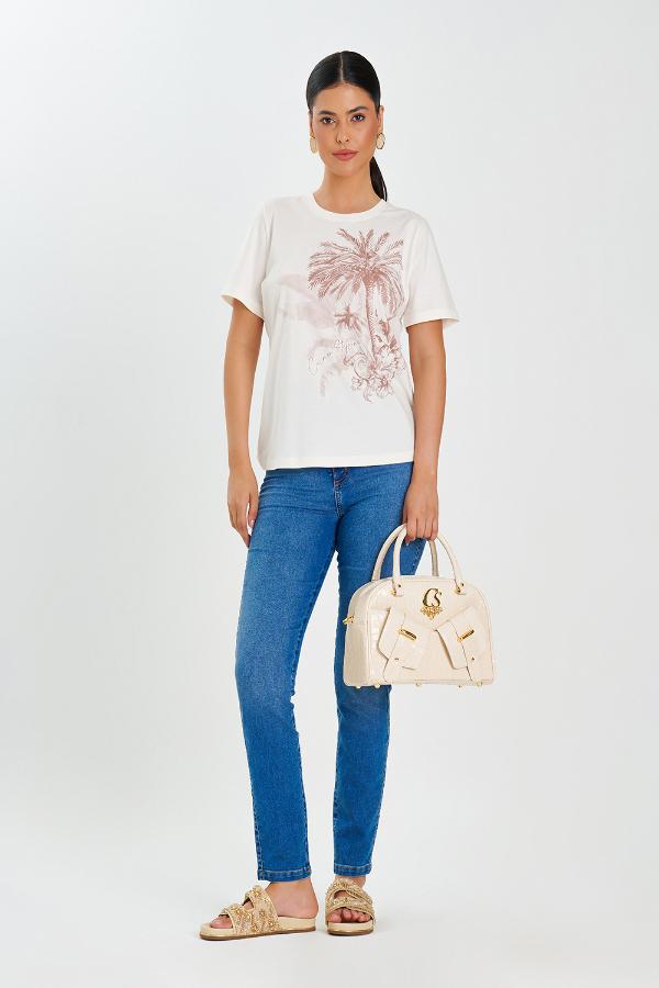 TSHIRT BORDADA COM VIDRILHOS