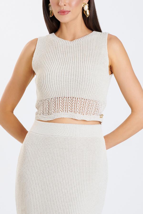 CROPPED TRICOT PONTO CROCHE