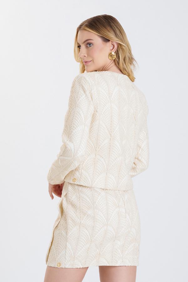 CASACO DE ALFAIATARIA CROCHET