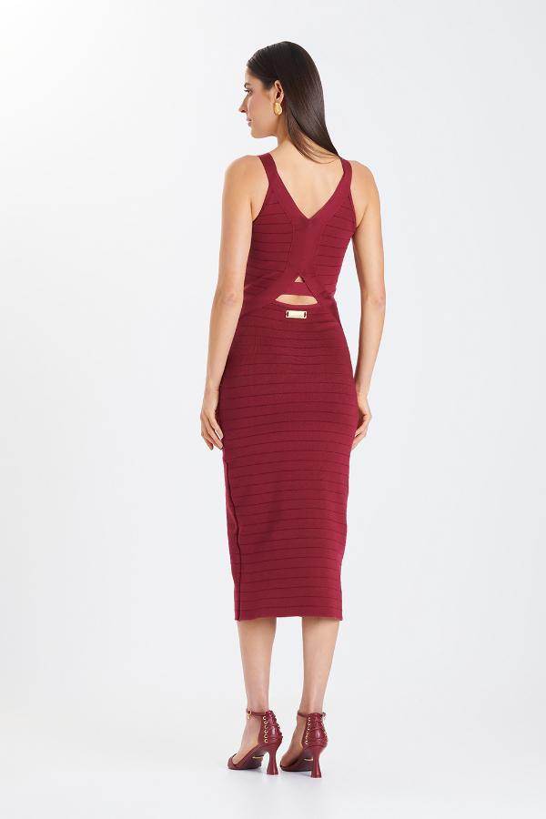 VESTIDO TRICOT DRAPEADO