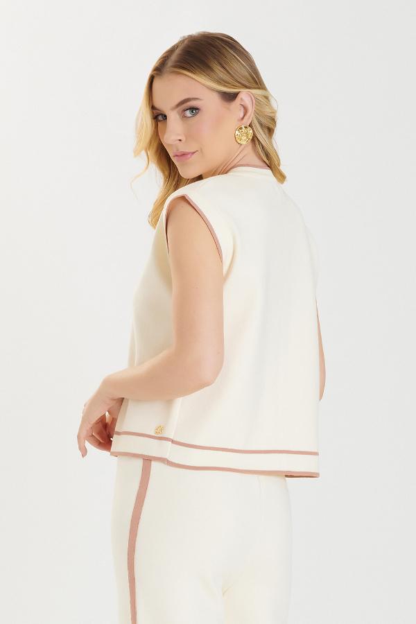 BLUSA TRICOT BICOLOR