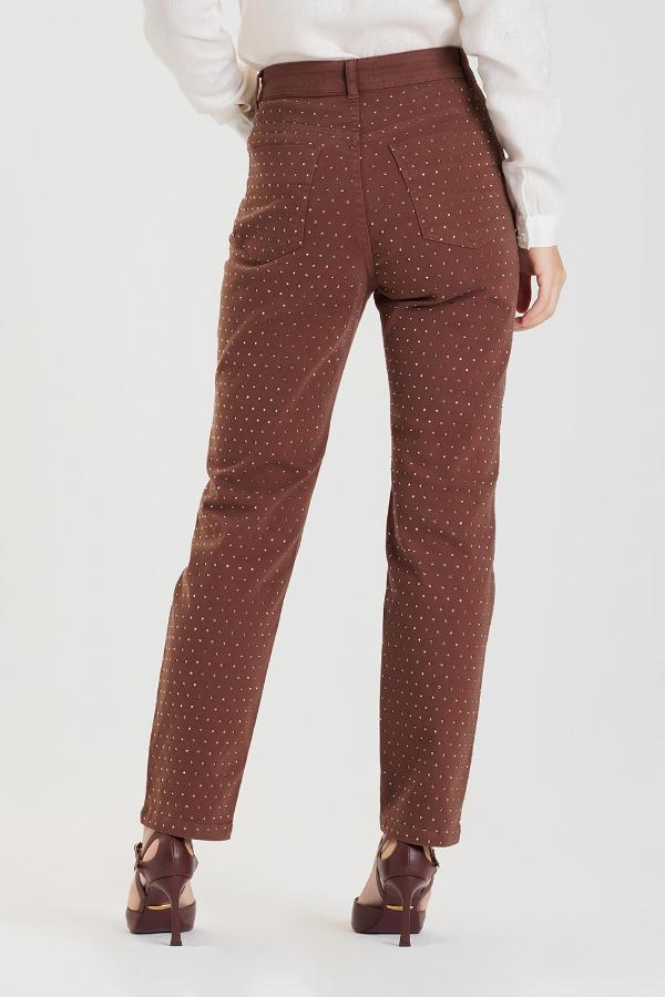 CALÇA MOM SLIM CHOCOLATE