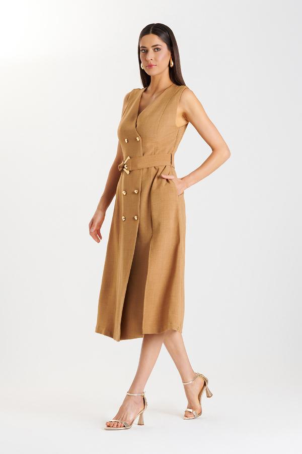 VESTIDO TRANSPASSADO ALFAIATARIA