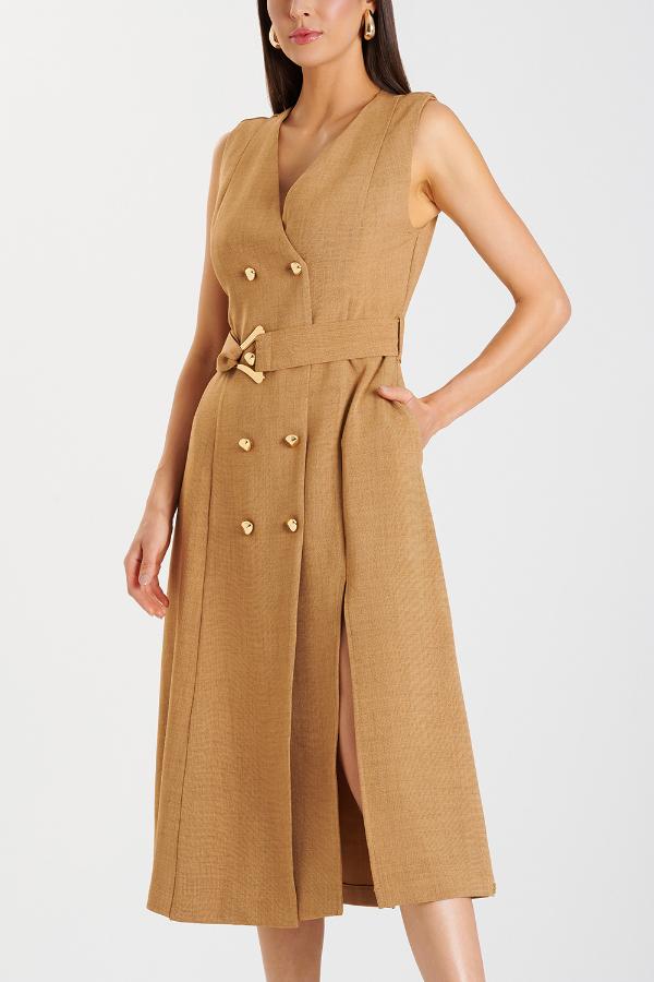VESTIDO TRANSPASSADO ALFAIATARIA