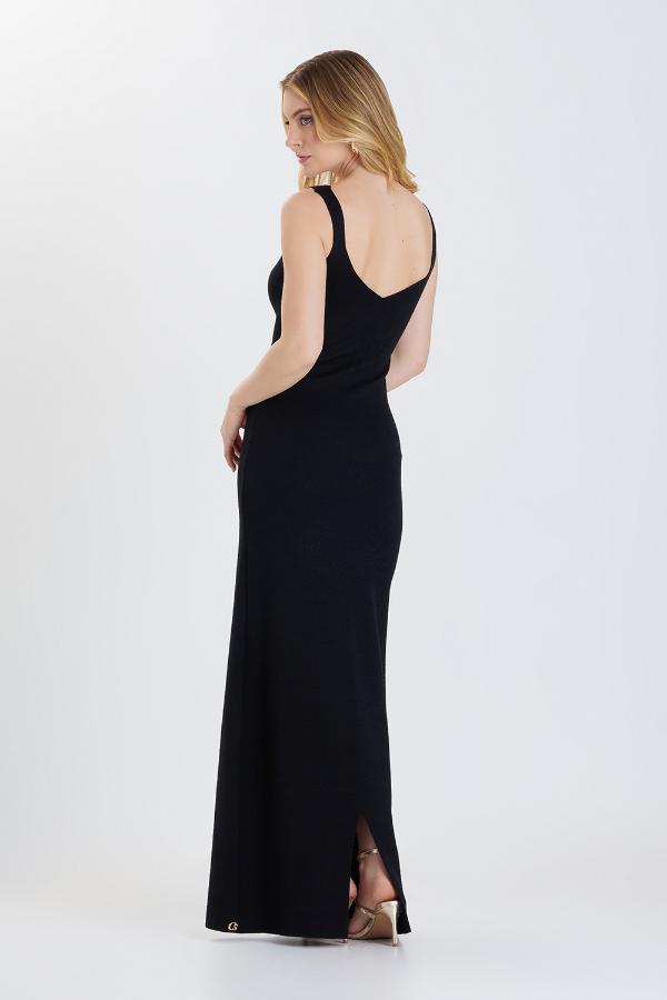 VESTIDO MIDI TRICOT ASSIMETRICO