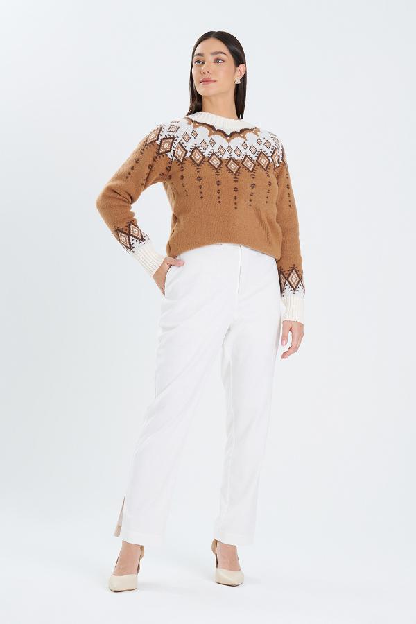 CAMISOLA TRICOT PONTO JACQUARD