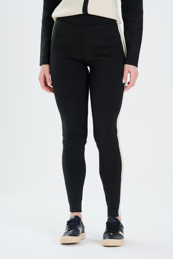 CALÇA LEGGING DE TRICOT BICOLOR