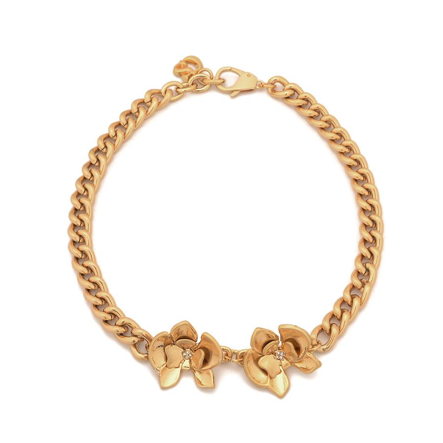 COLAR CORRENTE COM ENFEITE FLOR