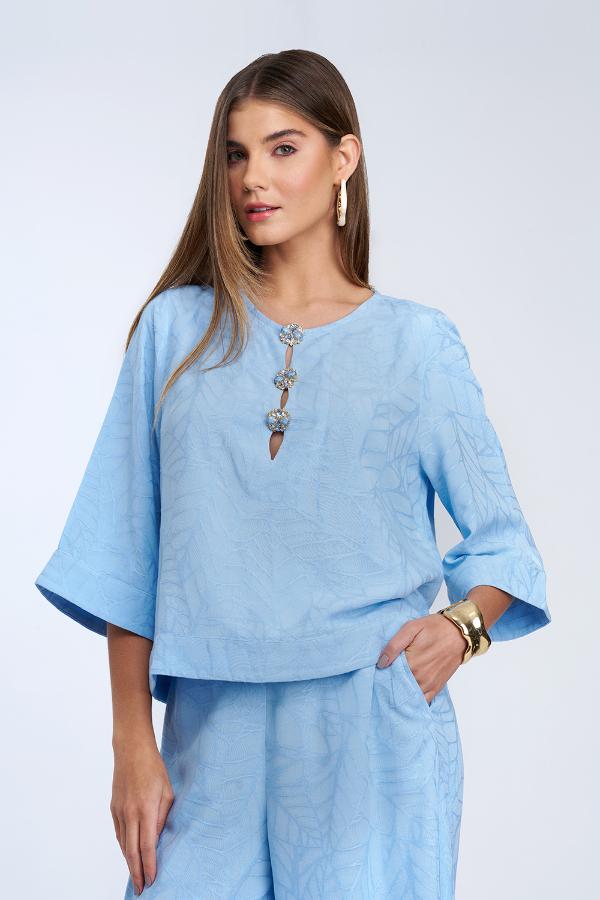 BLUSA AMPLA ABERTURA COM BOTOES