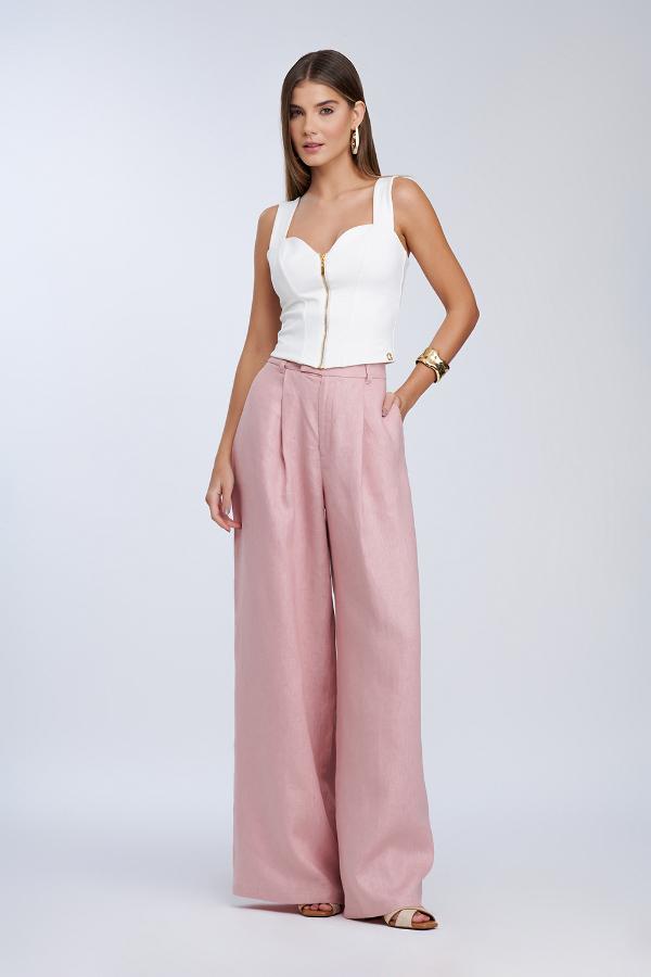 CALCA SUPER WIDE COM CINTO BARBICACHE