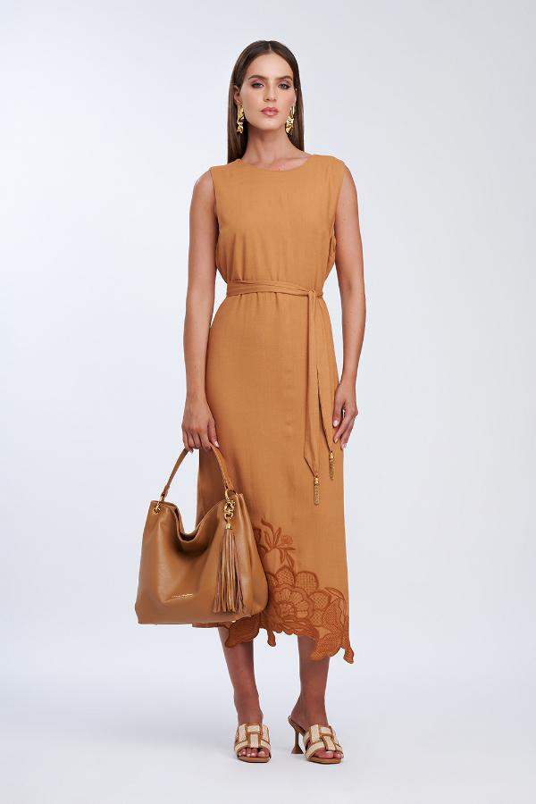 VESTIDO MID COM BORDADO RICHILIEU