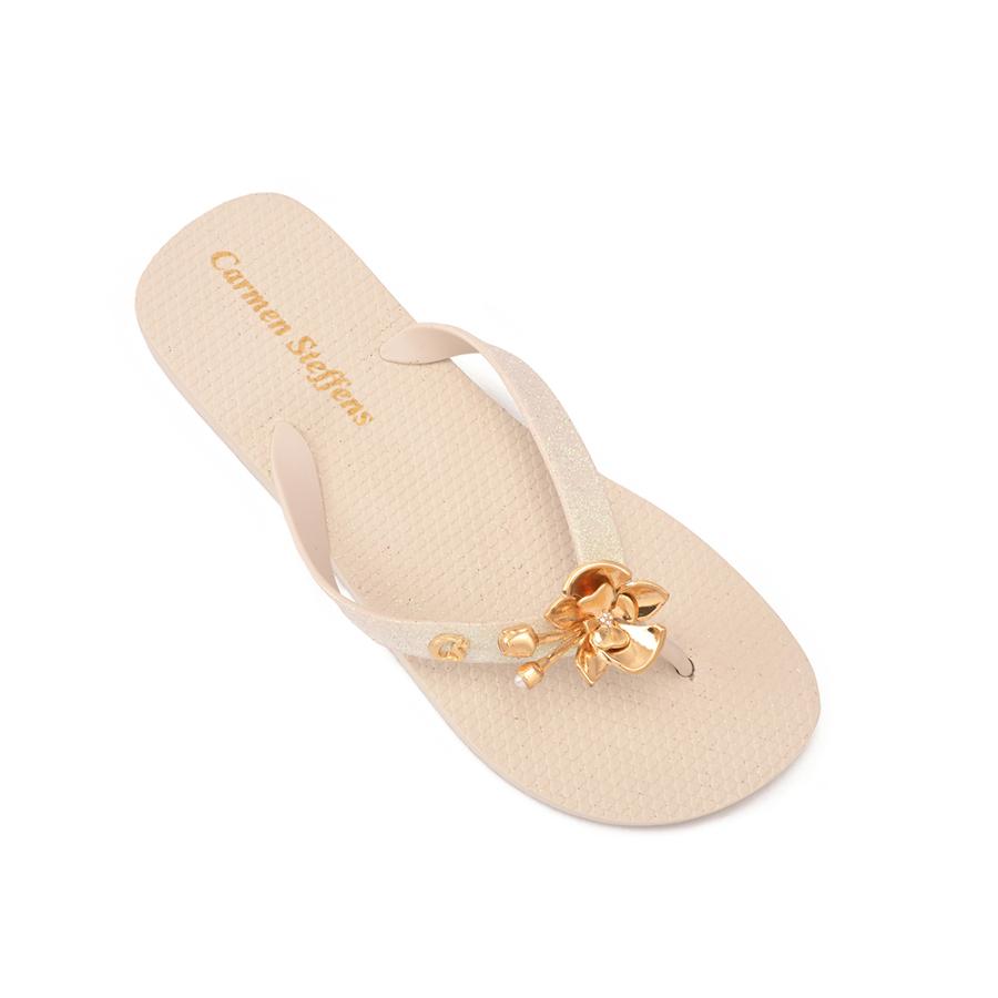 CHINELO COM METAL EM FORMATO DE FLOR